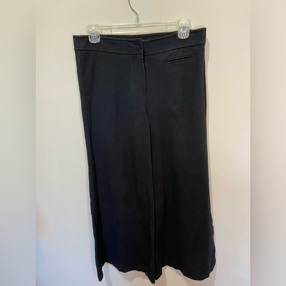 Theory Emmett Wide Leg Cropped Black Pants sz 6‎ - Picture 2 of 7